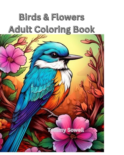 Birds and Flowers adult coloring book von Independently published